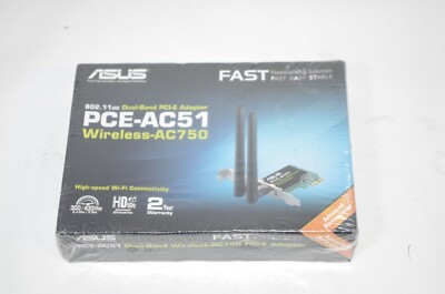 ASUS PCE-AC51 USB WiFi Wireless AC750 5GHz 802.11ac Dual Band Adapter