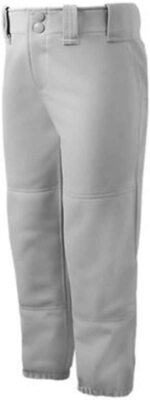 Mizuno Softball Pants Girls Youth Belted Padded Pants GRAY GREY NEW TAGS MEDIUM