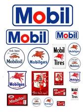 1:24 1:25 G scale model Mobil Oil gasoline station gas signs