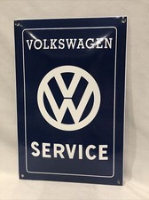 Vintage Style Volkswagen Vw Dealer Service Auto Porcelain Convex Sign Beetle Van Vintage Style Volkswagen Vw Dealer Service Auto Porcelain Convex Sign Beetle Van