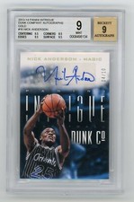 NICK ANDERSON 2013-14 PANINI INTRIGUE DUNK COMPANY AUTO # 4/10 BGS 9 GOLD