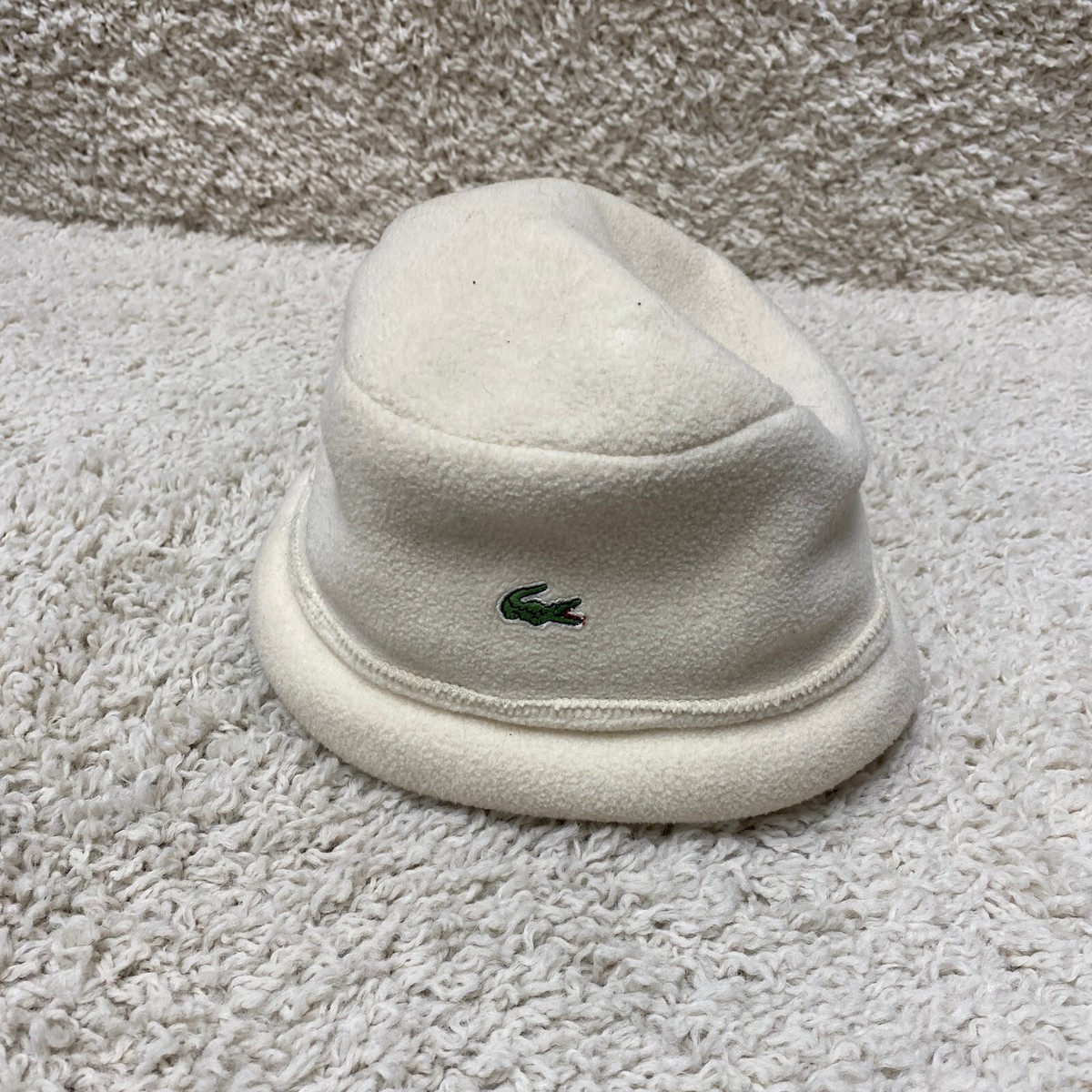 Lacoste Beige Banane Lacoste 2021 VTG Lacoste Fleece Bucket Hat