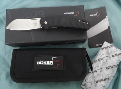 Boker Plus 01BO232 Haddock Pro Jens Anso G10 D2 Sheepsfoot Pocket Knife Liner Lo