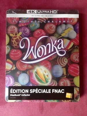 WONKA Steelbook Edition SPECIALE FNAC 4K Ultra HD + Blu-Ray Collector - FR/EN/DE - Photo 1/4