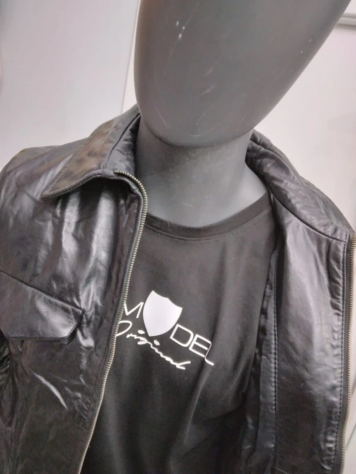 Cross Jacke aus Echtem Leder Gebraucht Frau GR. S Schwarz XYC1018L - Bild 4 von 4