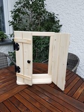 Deko  Fensterrahmen mit Klappläden f. Spielhaus, Gartenhaus, Baumhaus