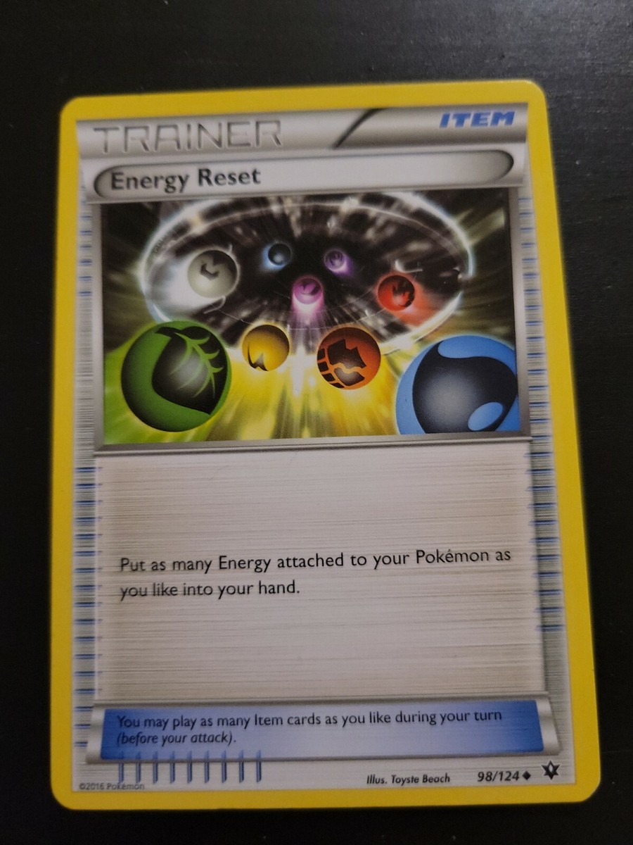 Pokemon TCG Card 2016 XY Fates Collide Energy Reset 98/124 Non-Holo