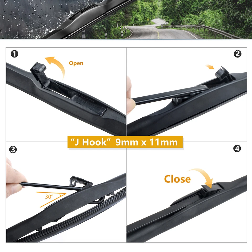 Fit For Audi V8 Quattro 1990-1992 Quality Windshield Wiper Blades, 21/21in Foto 3 de 4