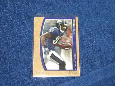 DERRICK MASON BALTIMORE RAVENS 2009 TOPPS UNIQUE #125 GOLD 14/25 (E1)