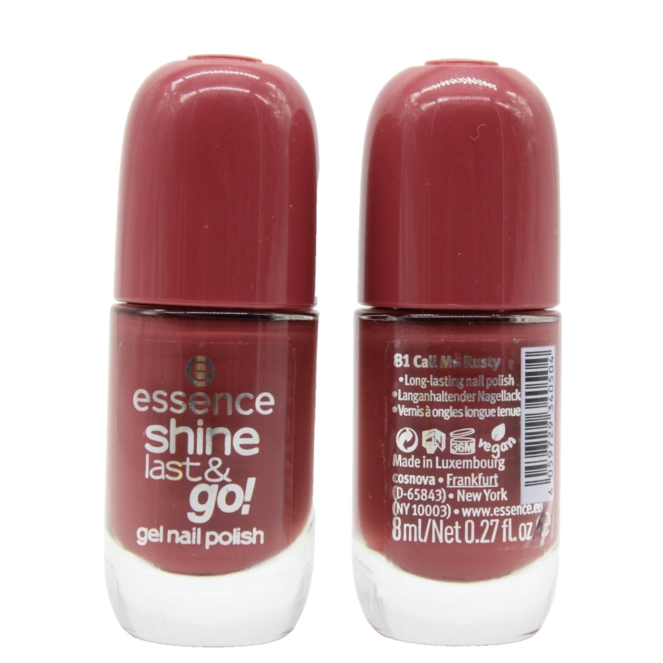 3x Essence SHINE LAST & GO! Gel Nail Polish Nagellack 81 Call Me Rusty 8ml