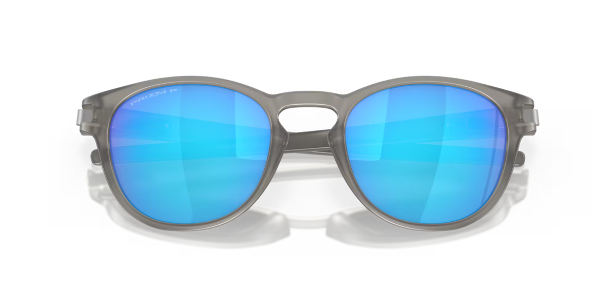 NEW OAKLEY LATCH OO9265-3253 Matte Grey W/ Prizm Sapphire
