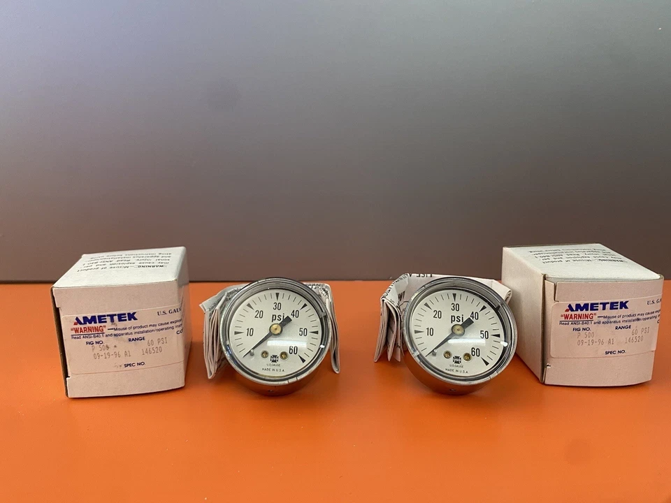 Ametek / USG P500 Pressure Gauge 0-60PSI Conn. 1/8” CBM Size 1-1/2” Qty 2  - Image 3 of 4