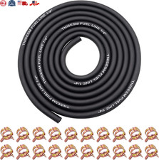 1/4 Inch ID Fuel Line Hose 10Ft  20 Hose Clamps for Small Gas Engines