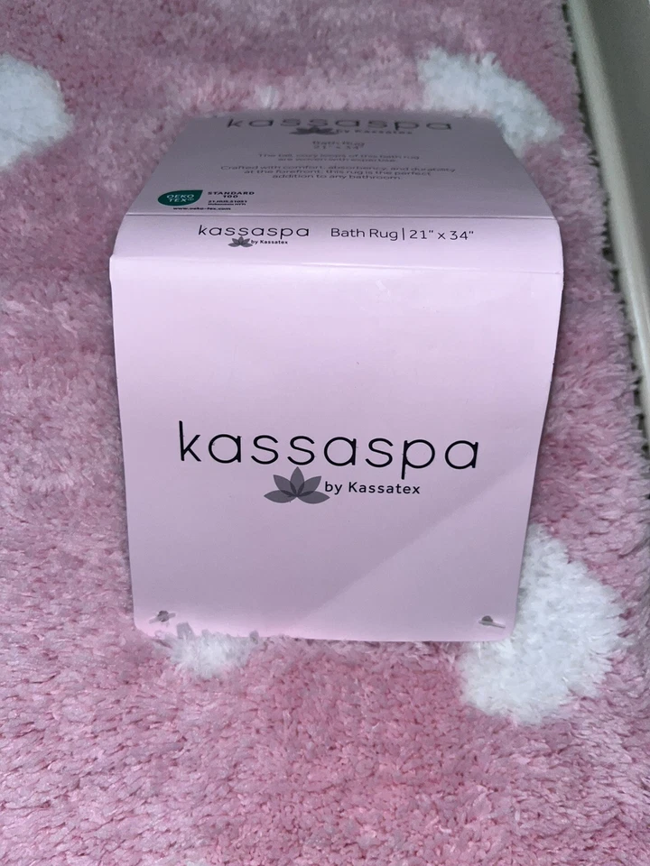 1-NUEVO CON ETIQUETAS ALFOMBRA DE BAÑO GRANDE KASSASPA HOME DISEÑO CORAZÓN ROSA GRANDE Foto 2 de 4