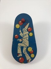 Life Of The Party Tin Litho Wood Handle Noisemaker Kirchhof Blue Clown Design