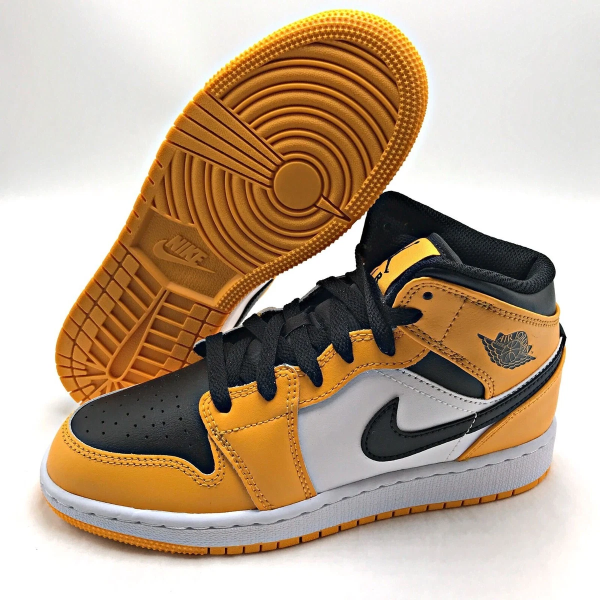 Nike Air Jordan 1 Mid Taxi (GS) Youth shoes 554725-701 sz 4Y-7Y