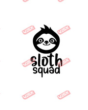 Sloth Squad sticker Decal FUNNY JUNGLE ANIMAL VINYL cute car laptop window