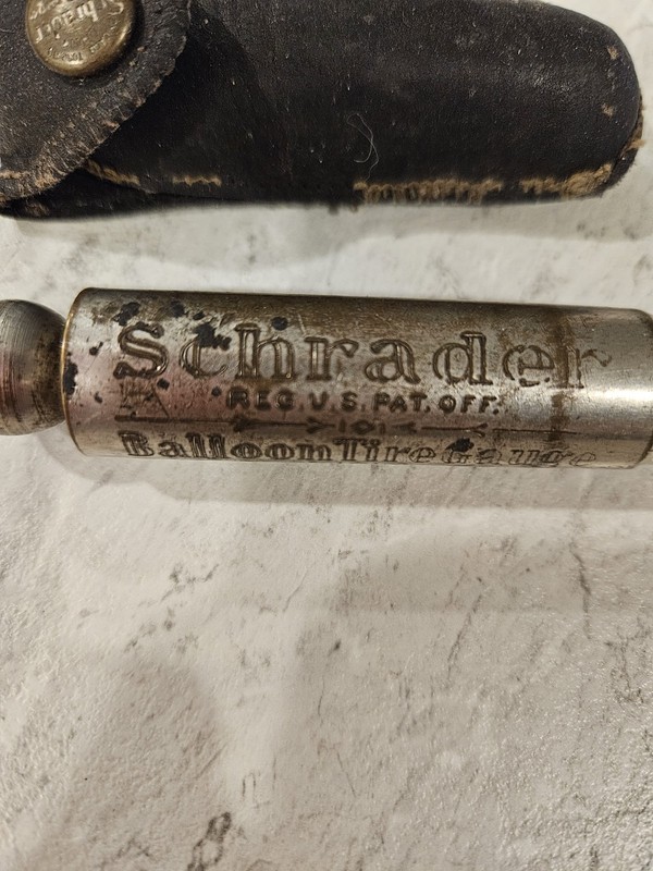1923 Pat.  A. Schrader's Son Balloon Tire Gauge 10-50 PSI