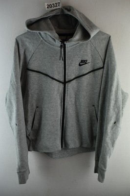 NIKE grauer Hoodie Gr. M Damen Full Zip Sport Pullover Tech Fleece Trainingsanzug Top