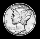 1938 P Philadelphia Mint Mercury Dime 90% Silver XF/AU Sharp Strike Scarce