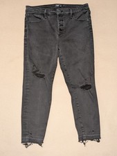 Abercrombie  Fitch Women  s Simone High Rise Ankle Skinny Black Jeans 32/14s