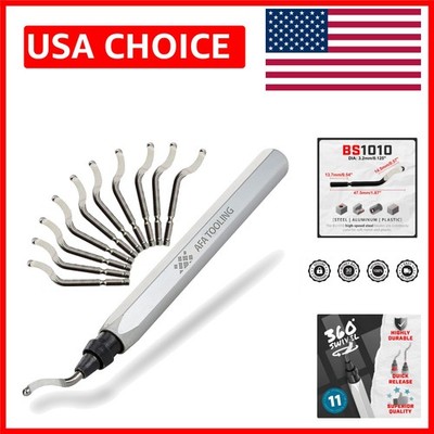 Professional Deburring Tool with 11 High-Speed Steel M2 Blades & Anodized Handle