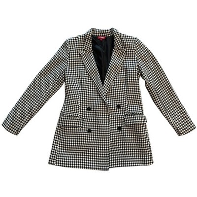 STAUD GINGHAM COTTON BLEND BLAZER NWOT SIZE LARGE 