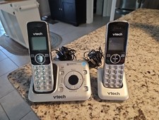 VTech 2 Handset Cordless Answering Telephone System With Caller ID CS6429-2 Used