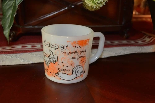 Vintage Casper the Friendly Ghost Milk Glass Mug – Harvey Comics – 1960s/1970s