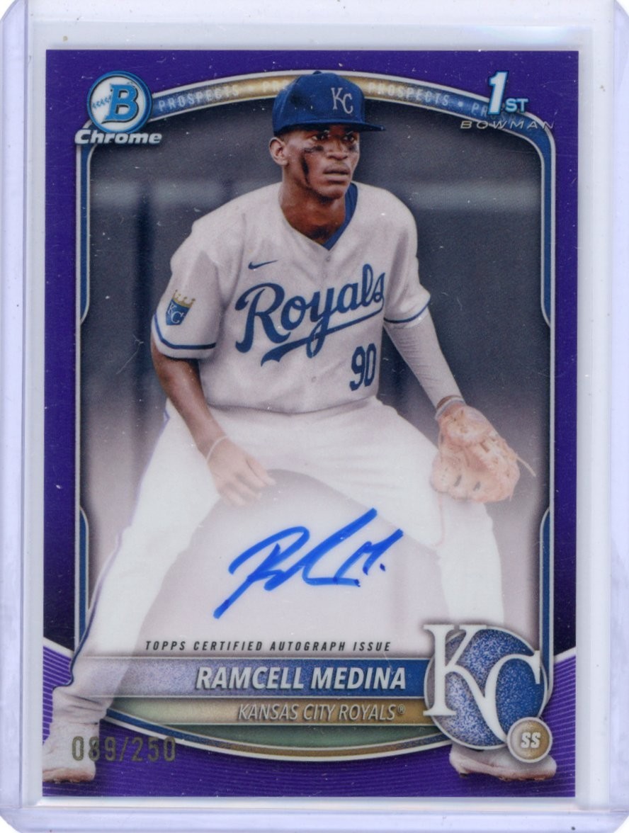 Ramcell Medina 2025 Bowman Chrome Rookie #CPA-RA Purple Refractor Auto /250