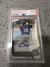 2022 Bowman Chrome Charlie Welch 1st Bowman Chrome Auto ~ PSA 10 Gem Mint