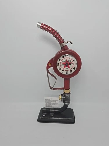 ⛽️TEXACO Gas Pump Handle/Nozzle DESK CLOCK Vintage Style Gas & Oil MANCAVE~ NEW