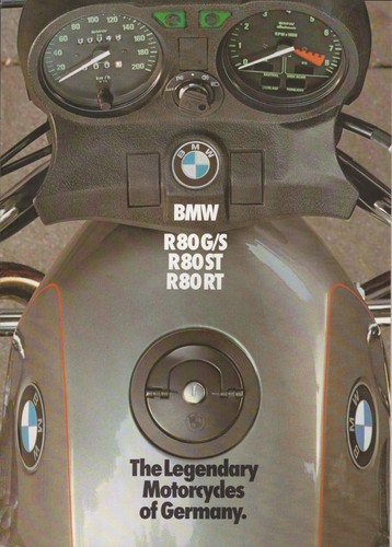 1983 BMW R80 G/S R80ST R80RT Motorcycle Brochure Airhead Specs Touring Catalog