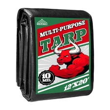 Tarp 12x20 ft Heavy Duty 100% Waterproof 10mil,UV Resistant,Durable Grommets
