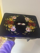 VINTAGE RĘCZNIE MALOWANY KANAŁ ART STOŁEK