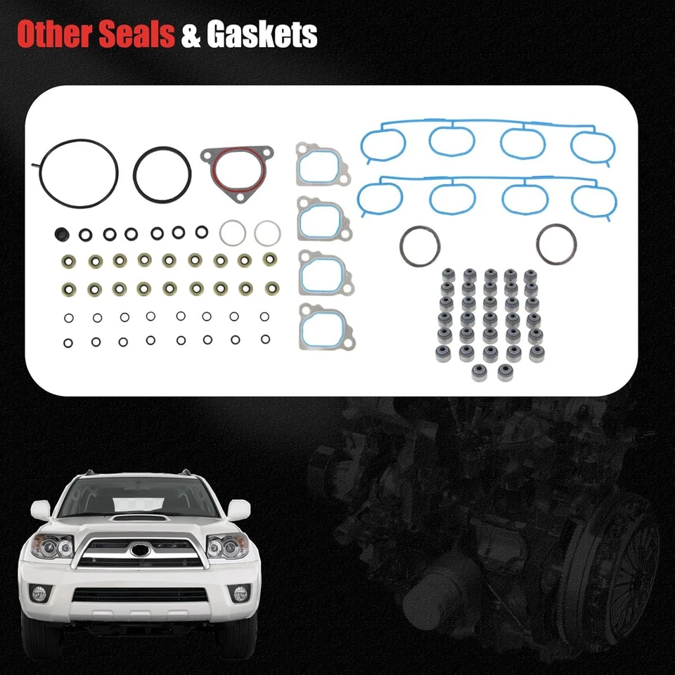 Juego de juntas de culata para 05-09 Toyota 4runner Sequoia Tundra Lexus Gx470 4,7 L 2UZFE Foto 4 de 4