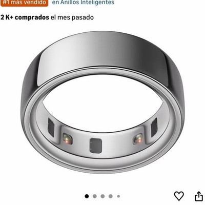 Oura Ring 4 Smart Ring Activity Tracker Bluetooth, Silver, Size 8