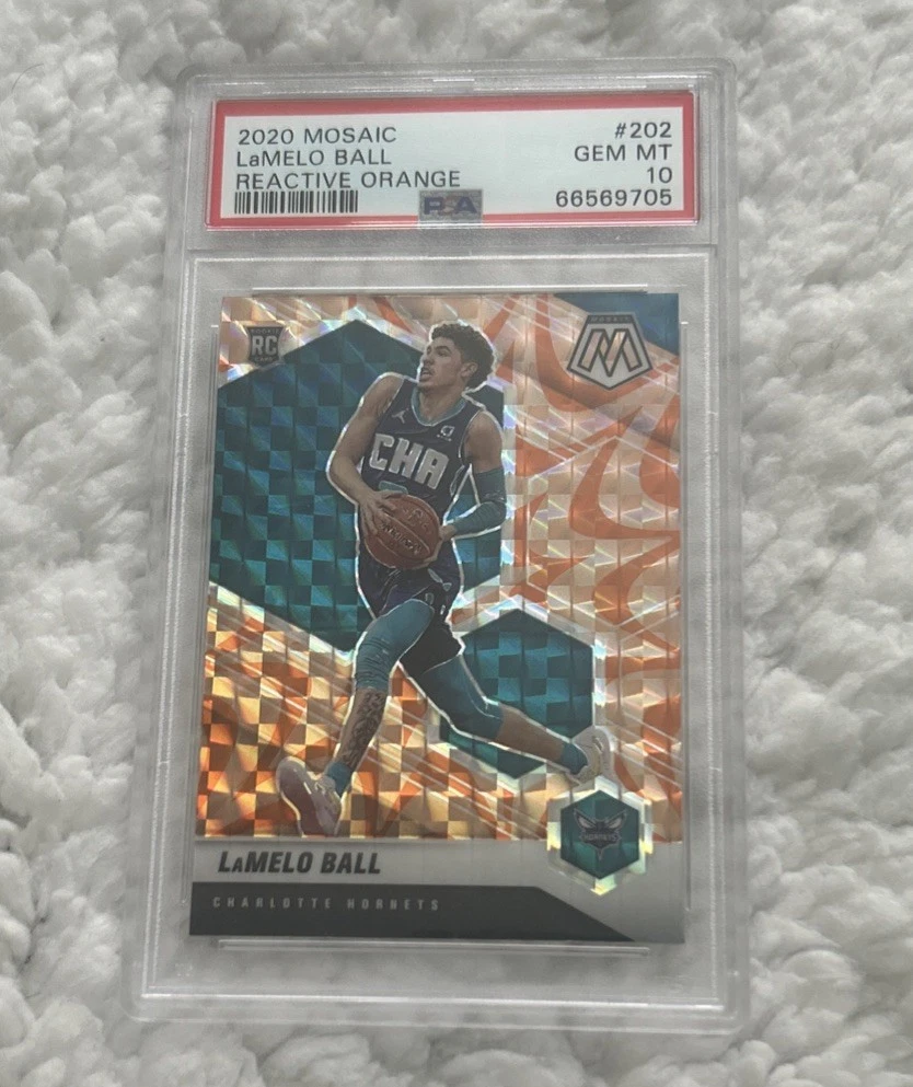 Deal for 2020-21 Panini Mosaic - Rookie LaMelo Ball Reactive Orange Prizm (RC) PSA 10