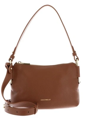 COCCINELLE Rebekka Mini Bag Grained Leather Cognac