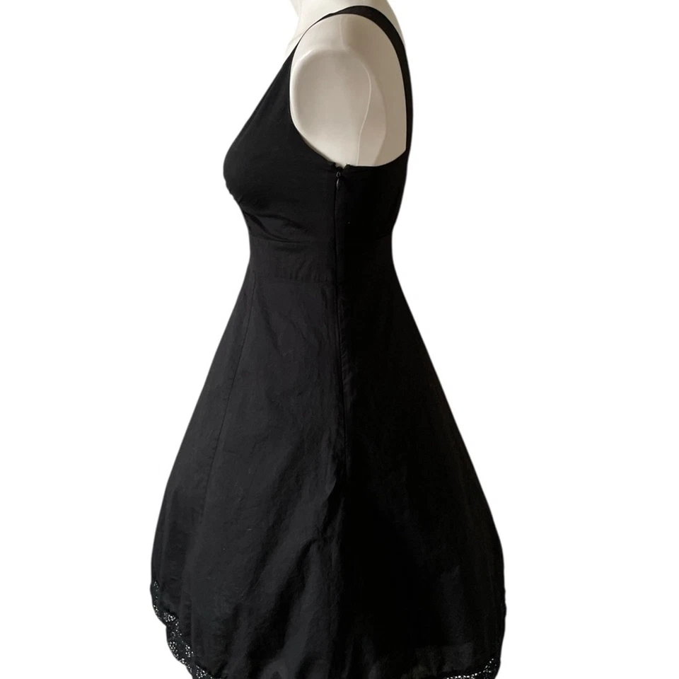 Garnet Hill без рукавов черный платье кружевной кромки - Изображение 3 из 4