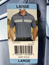 NWT Callaway Opti Dri Men s Short Sleeve Shirt Digital Blue Peacoat MSRP 78