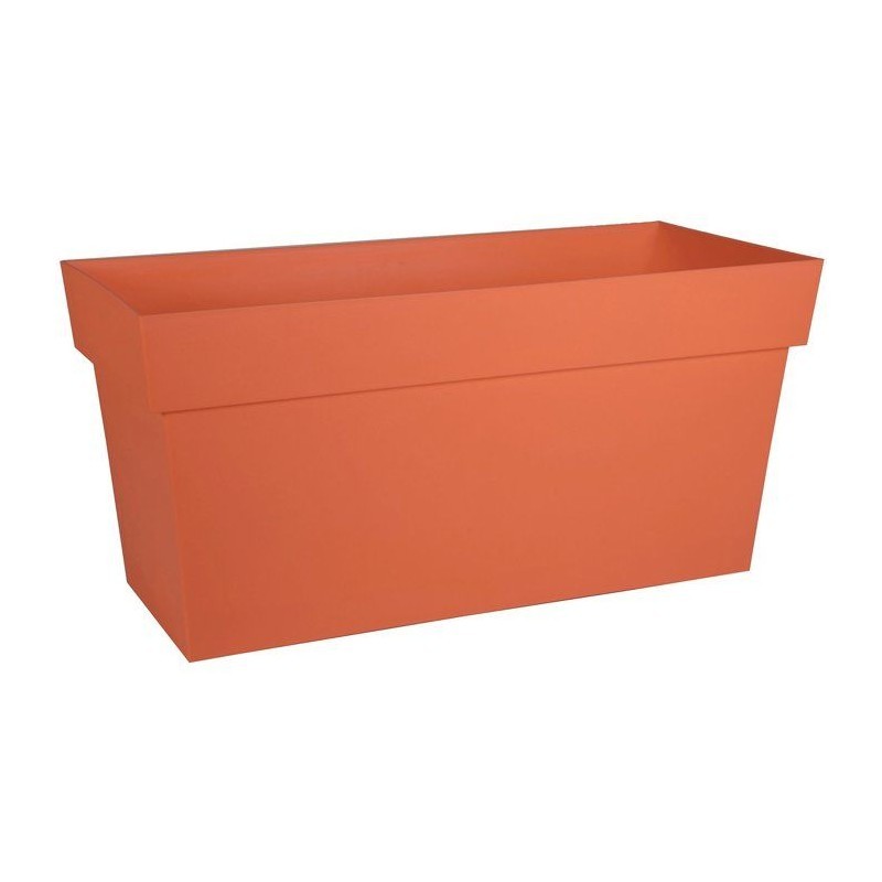 Jardinière muret haut de gamme EDA Toscane 74 L en résine robuste 79x35cm avec roulettes invisibles