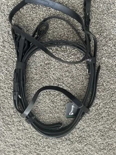 Requeiest Leather Bridle with Reins Snaffle Black