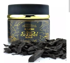Oud Nabeel Black Bakhoor Bukhoor Agarwood Scent 60 Gram Jar Incense Burning Wood