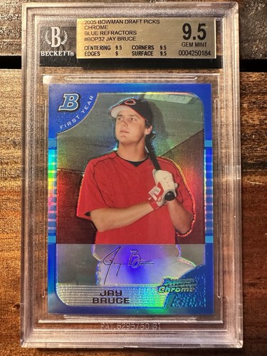 Jay Bruce [Blue Refractor] #32 2005 Bowman Chrome Draft Picks card