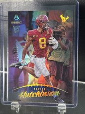2023 Panini Luminance Football Blue Rookie Xavier Hutchinson /150