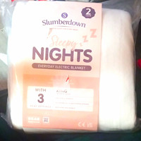 Slumberdown Sleepy Nights King Electric Blanket White Fleece 3 Heat Settings