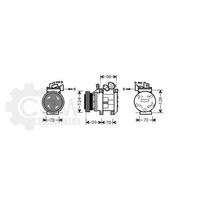 AVA Quality Cooling Kompressor Klimaanlage Passend FüR KIA Sorento I JC