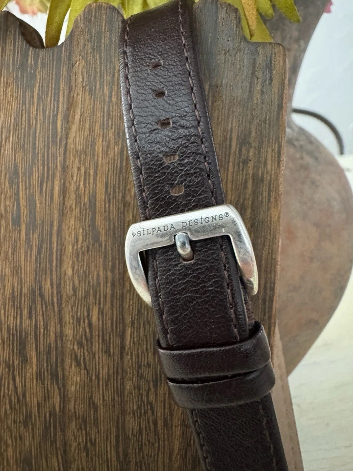 Reloj Mujer Vintage Silpada Designs - Estuche Tono Plateado, Correa Cuero Genuino Foto 2 de 2