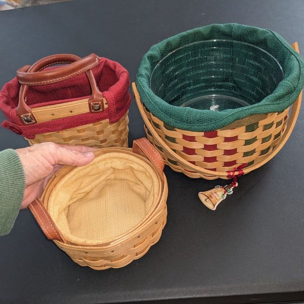 Lote Cesta Longaberger Vintage 1994 Navidad + Mercado 2003
